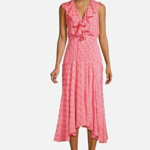 SALONI Rita Silk Blend Jacquard Midi Dress